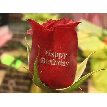 お誕生日に、メッセージプリントローズ✿｜「フラワーショップテラオ」　（愛知県名古屋市守山区の花キューピット加盟店 花屋）のブログ